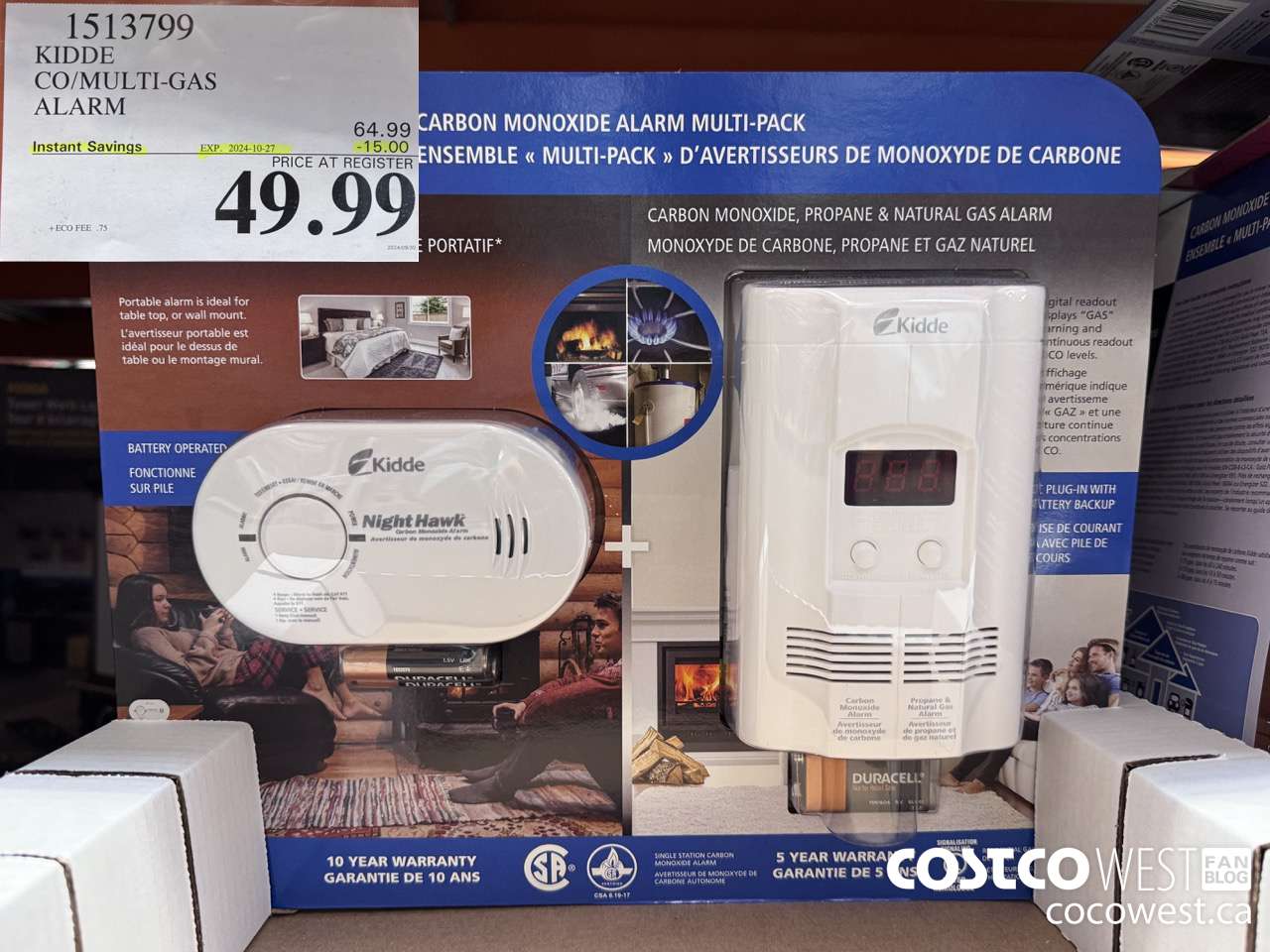 1513799 KIDDE CO/MULTI-GAS ALARM ($15.00 INSTANT SAVINGS EXPIRES ON 2024-10-27) $49.99