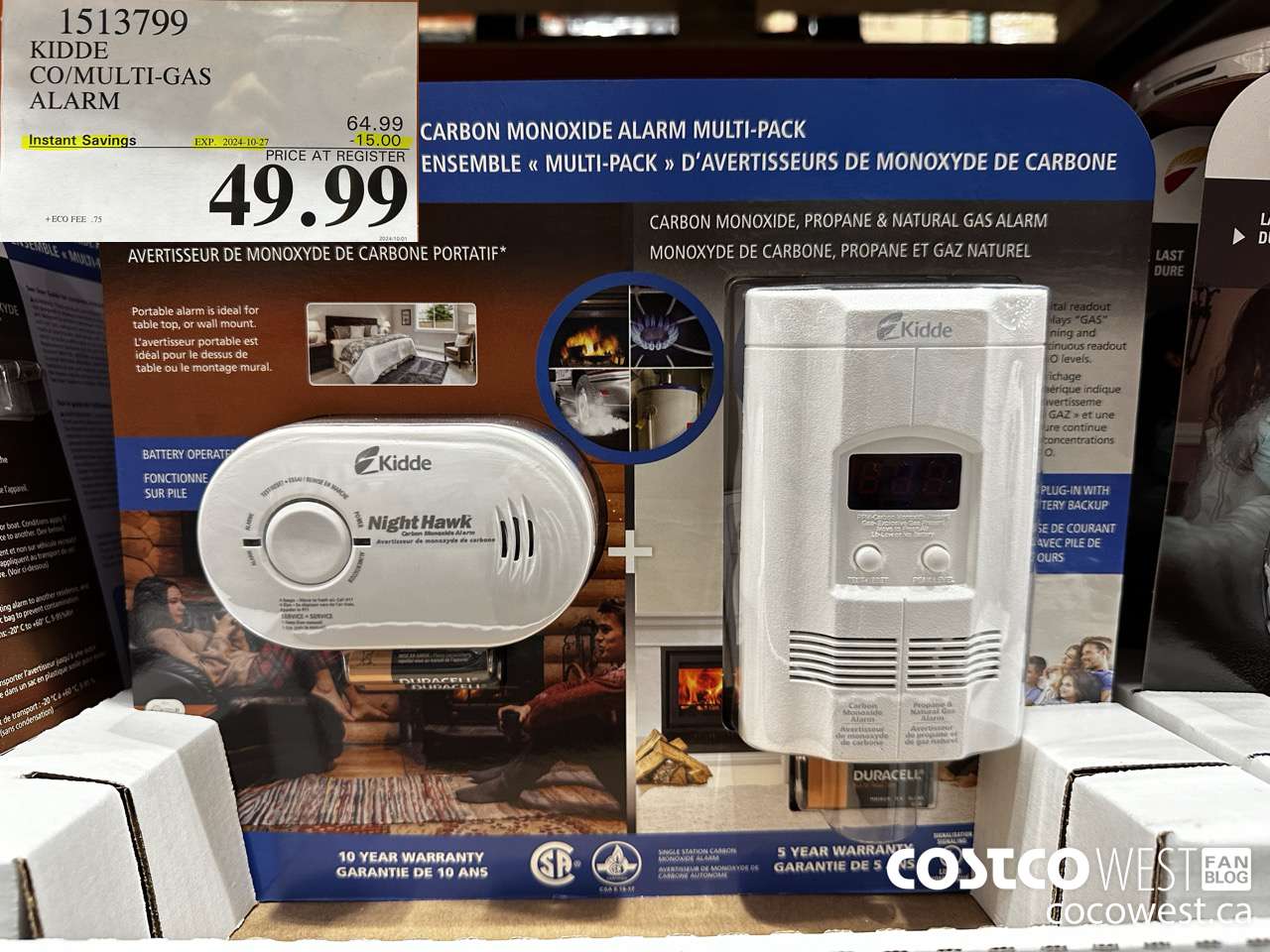 1513799 KIDDE CO/MULTI-GAS ALARM ($15.00 INSTANT SAVINGS EXPIRES ON 2024-10-27) $49.99