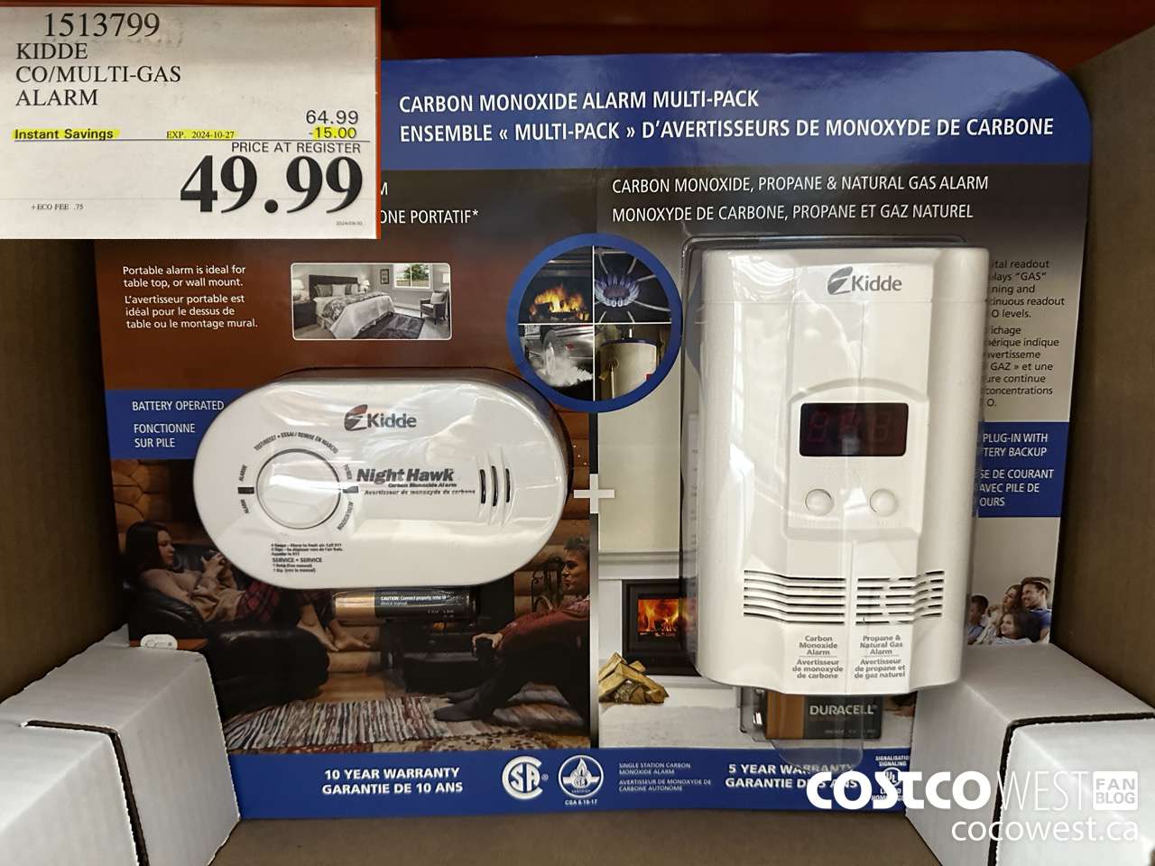 1513799 KIDDE CO/MULTI-GAS ALARM ($15.00 INSTANT SAVINGS EXPIRES ON 2024-10-27) $49.99