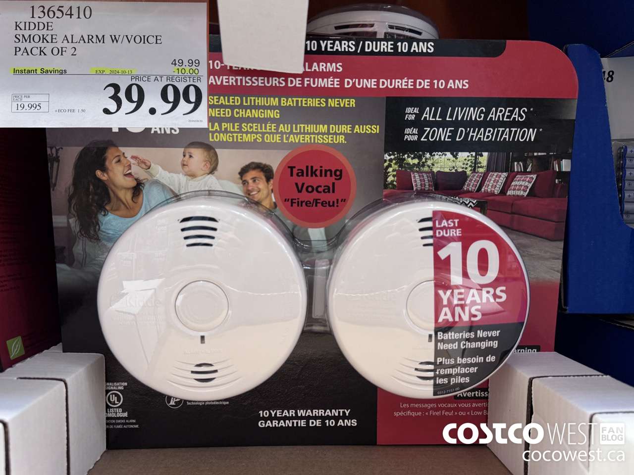 1365410 KIDDE SMOKE ALARM W/VOICE PACK OF 2 ($10.00 INSTANT SAVINGS EXPIRES ON 2024-10-13) $39.99