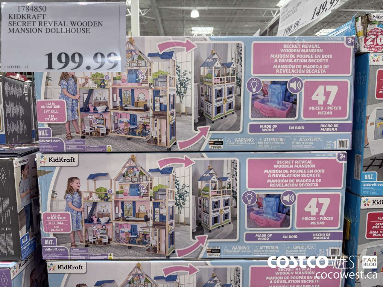 1784850 KIDKRAFT SECRET REVEAL WOODEN MANSION DOLLHOUSE $199.99