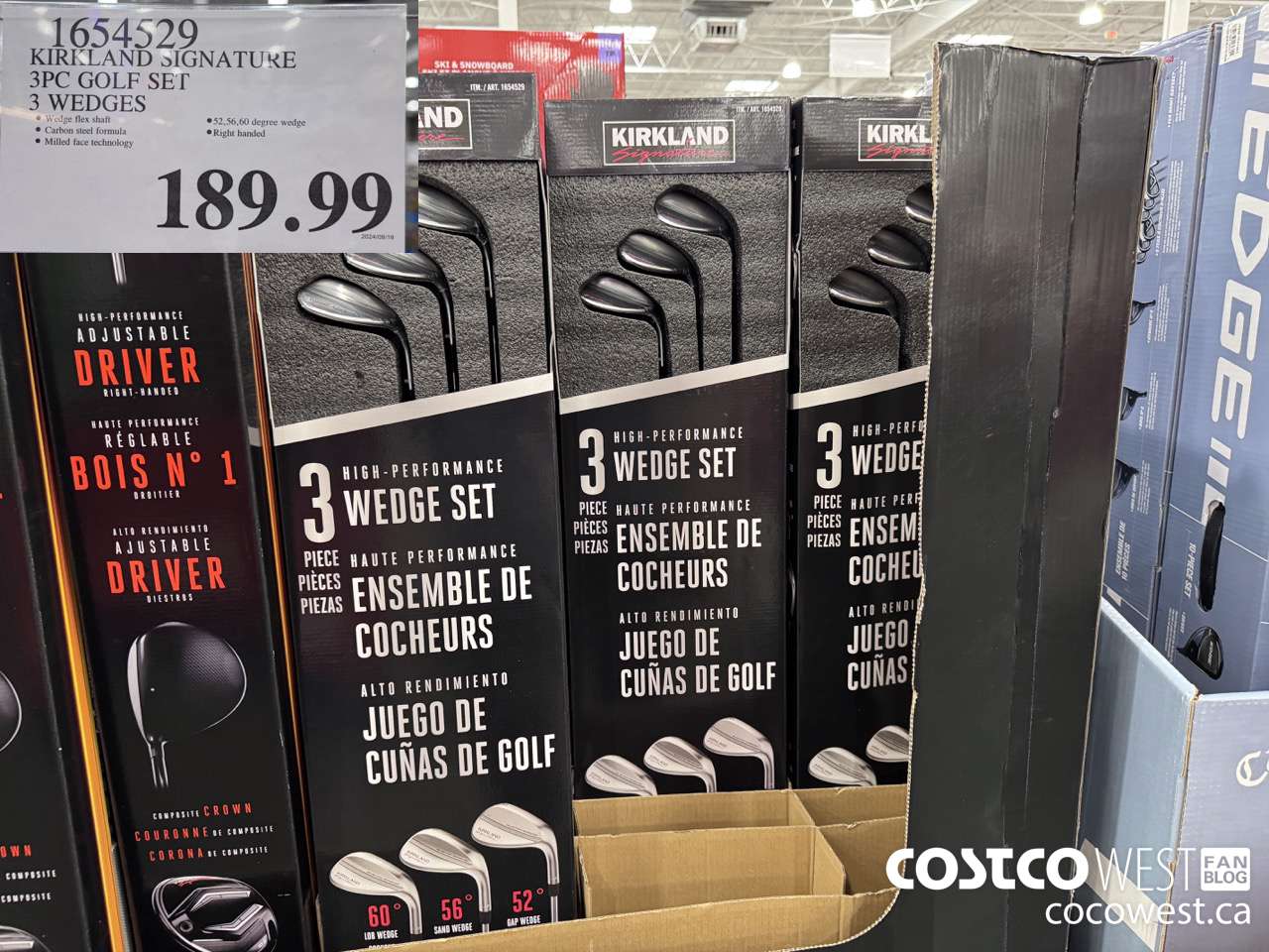 1654529 KIRKLAND SIGNATURE 3PC GOLF SET 3 WEDGES $189.99