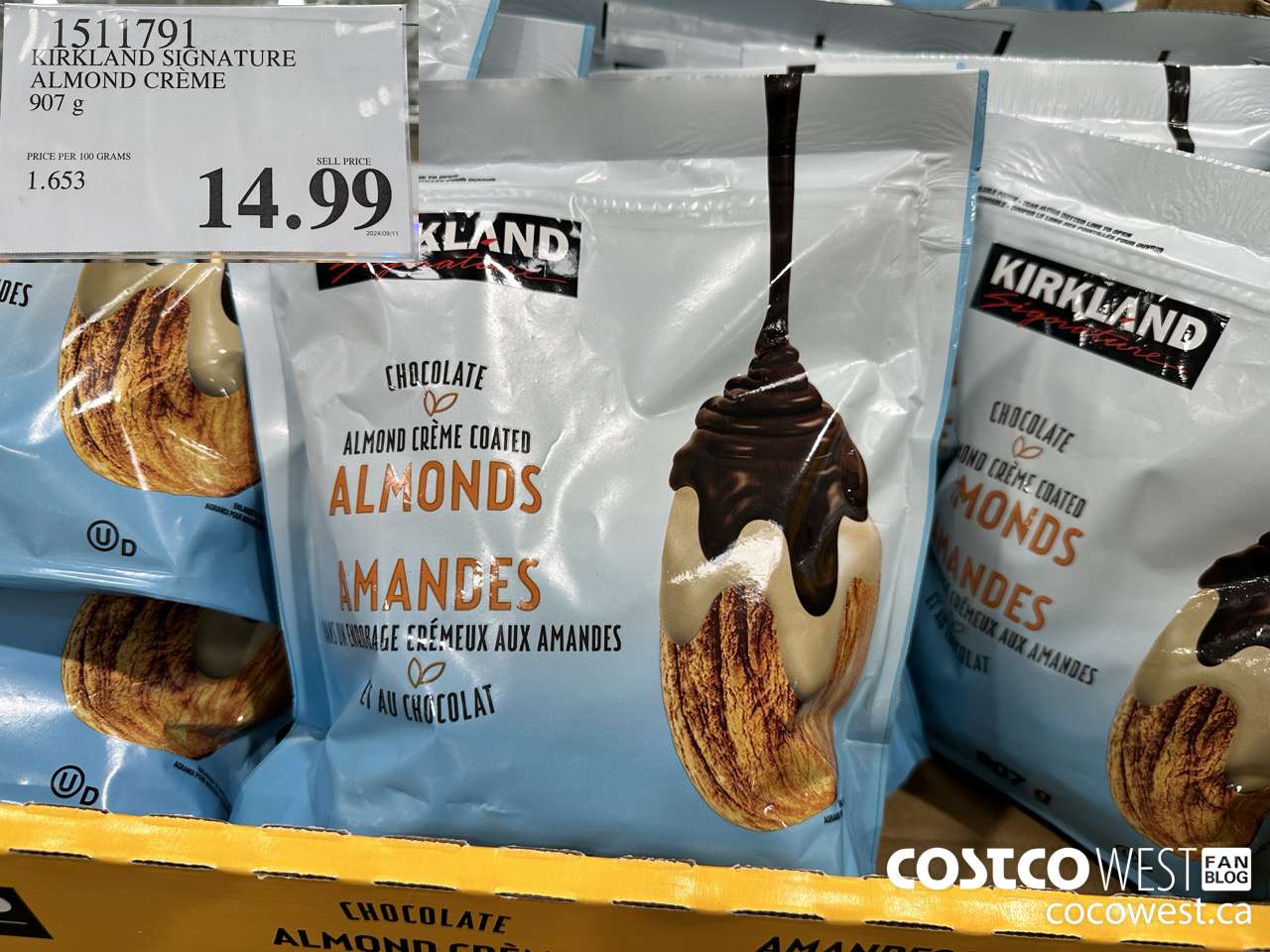 1511791 KIRKLAND SIGNATURE ALMOND CREME 907G $14.99