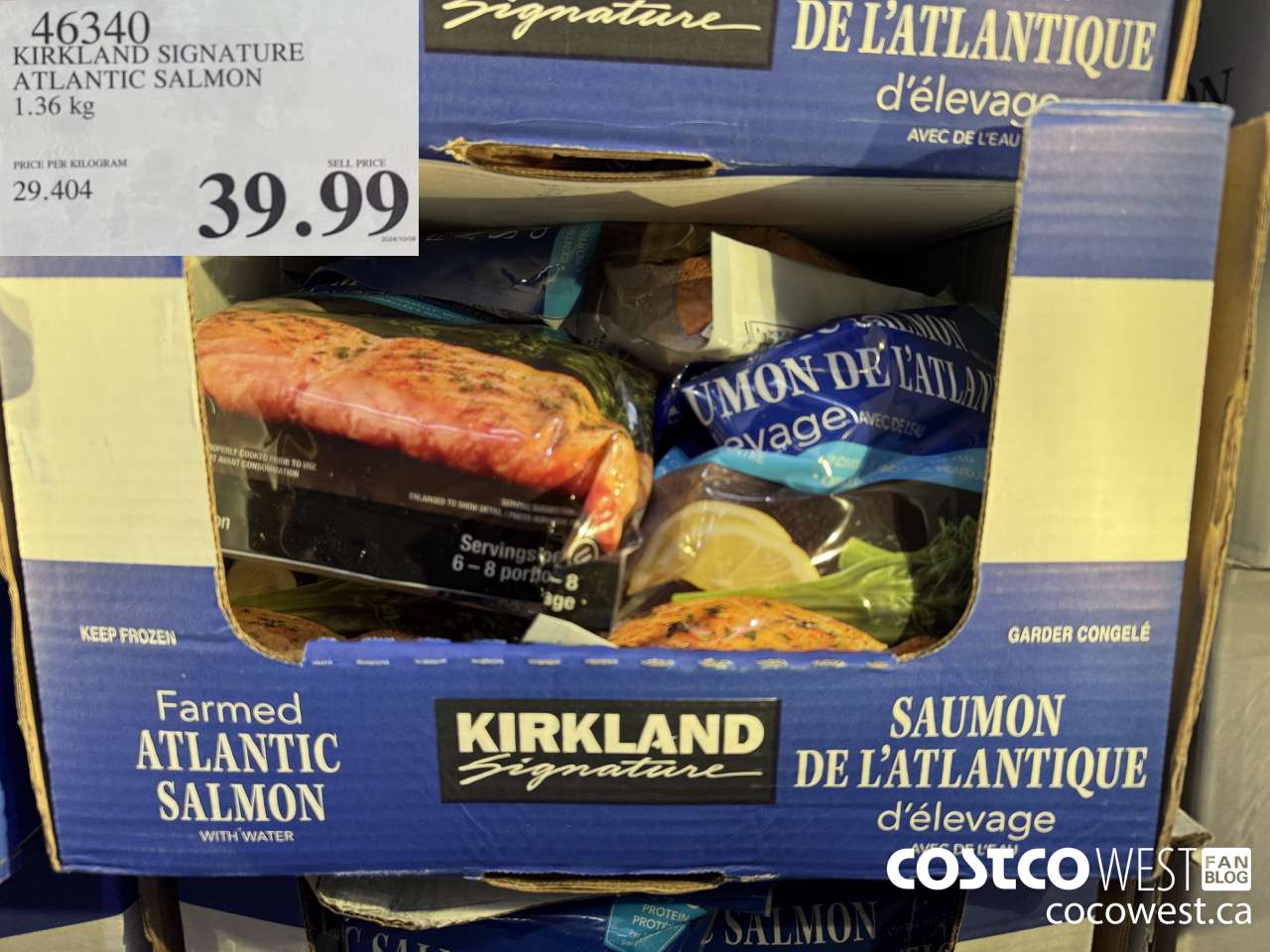 46340 KIRKLAND SIGNATURE ATLANTIC SALMON 1.36 kg $39.99