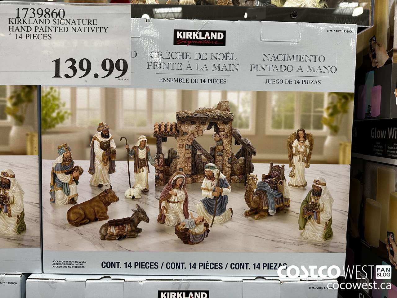 1739860 KIRKLAND SIGNATURE HAND PAINTED NATIVITY 14 PIECES $139.99