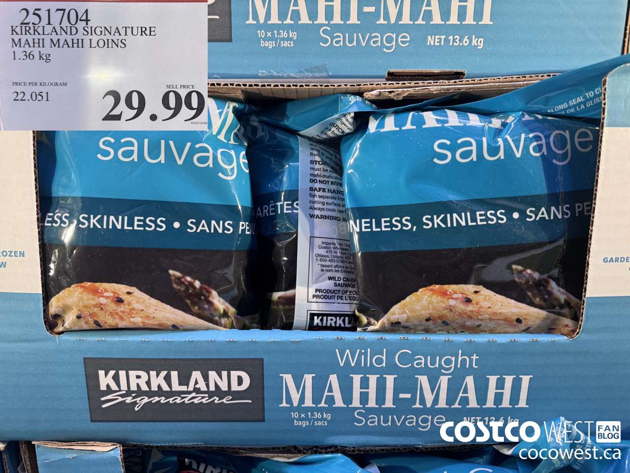 251704 KIRKLAND SIGNATURE MAHI MAHI LOINS 1.36 kg $29.99