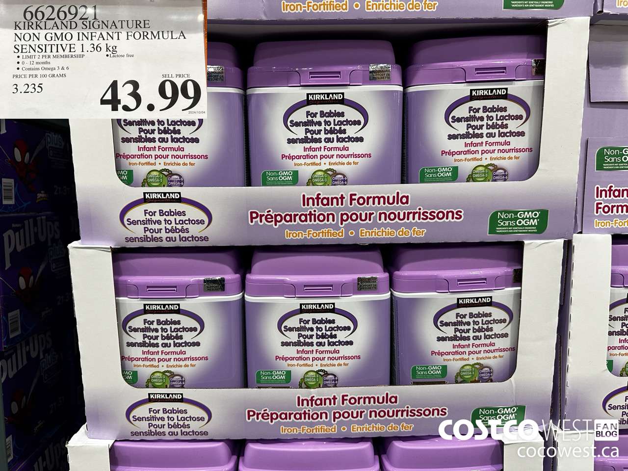 6626921 KIRKLAND SIGNATURE NON GMO INFANT FORMULA SENSITIVE 1.36 kg $43.99