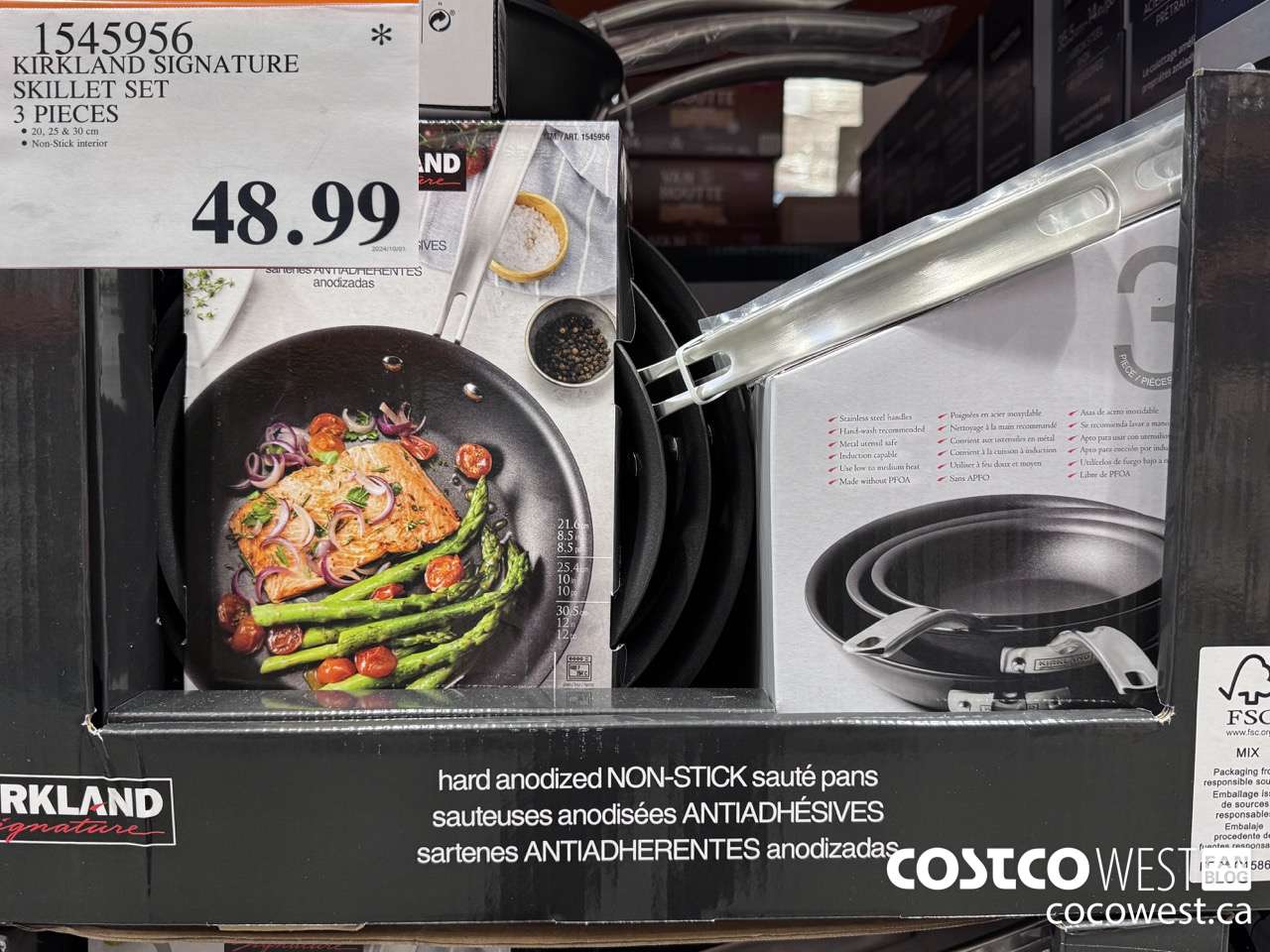 1545956 KIRKLAND SIGNATURE SKILLET SET 3 PIECES $48.99