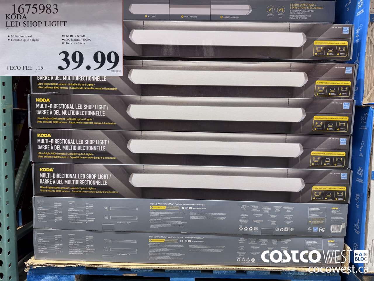 1675983 KODA LED SHOP LIGHT $39.99