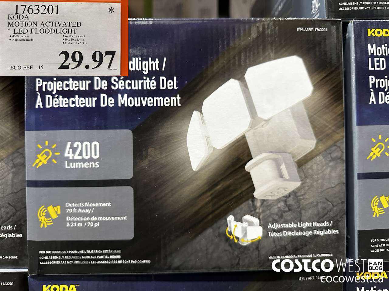 1763201 KODA MOTION ACTIVATED LED FLOODLIGHT $29.97