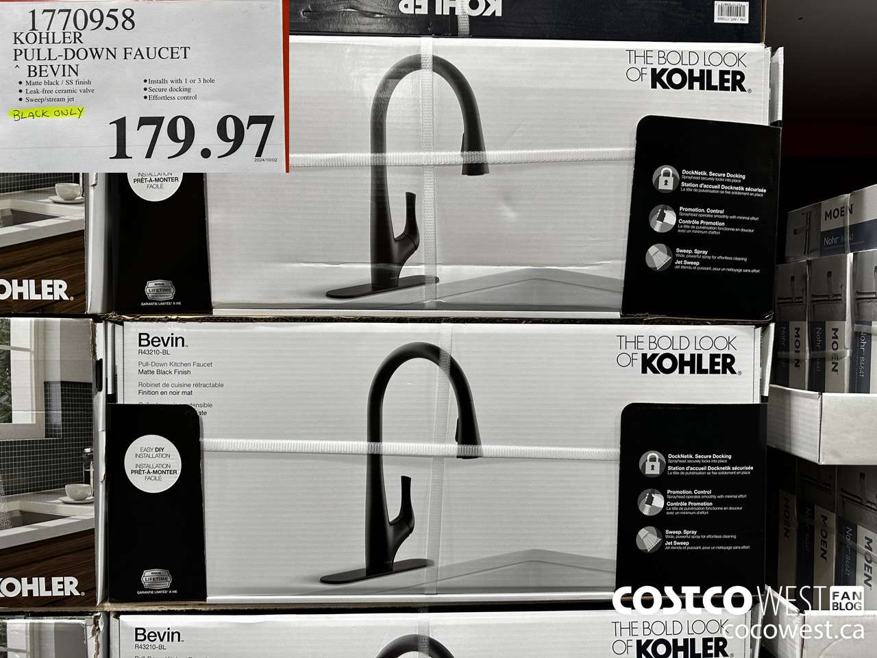 1770958 KOHLER PULL-DOWN FAUCET BEVIN $179.97