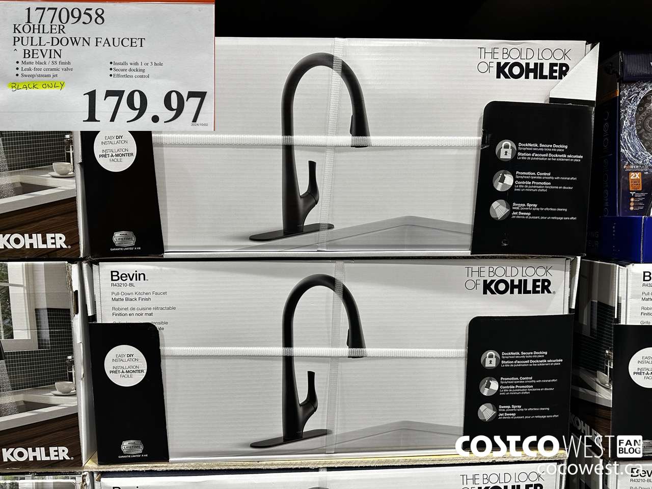 1770958 KOHLER PULL-DOWN FAUCET BEVIN $179.97