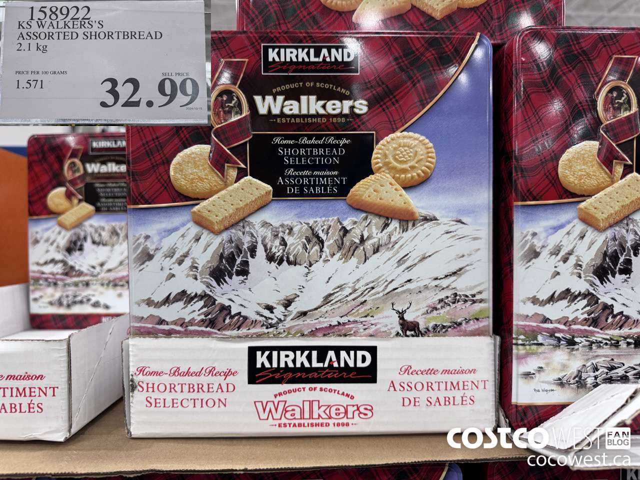 158922 KS WALKERS'S ASSORTED SHORTBREAD 2.1 KG $32.99