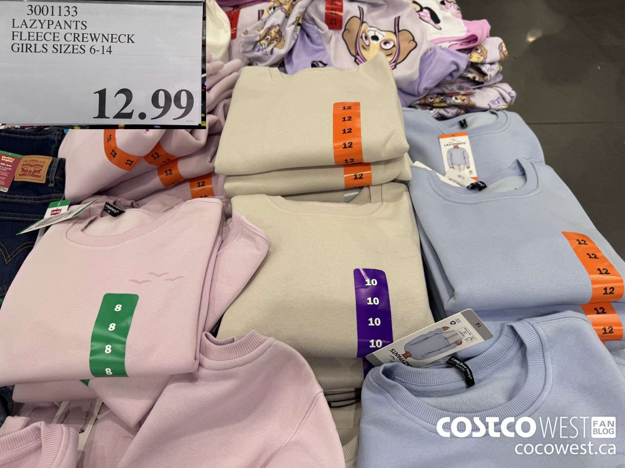 3001133 LAZYPANTS FLEECE CREWNECK GIRLS SIZES 6-14 $12.99