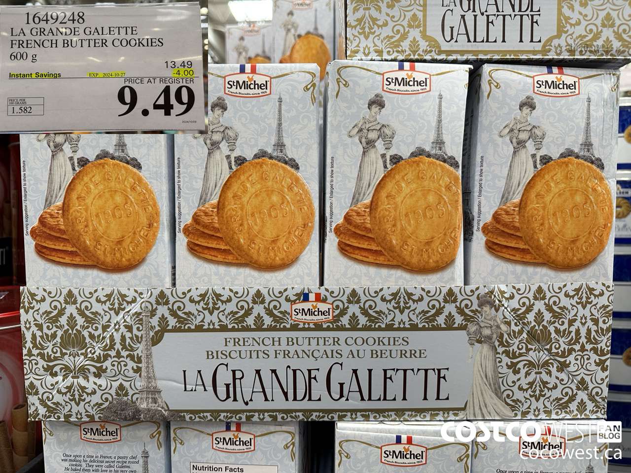 1649248 LA GRANDE GALETTE FRENCH BUTTER COOKIES 600G ($4.00 INSTANT SAVINGS EXPIRES ON 2024-10-27) $9.49