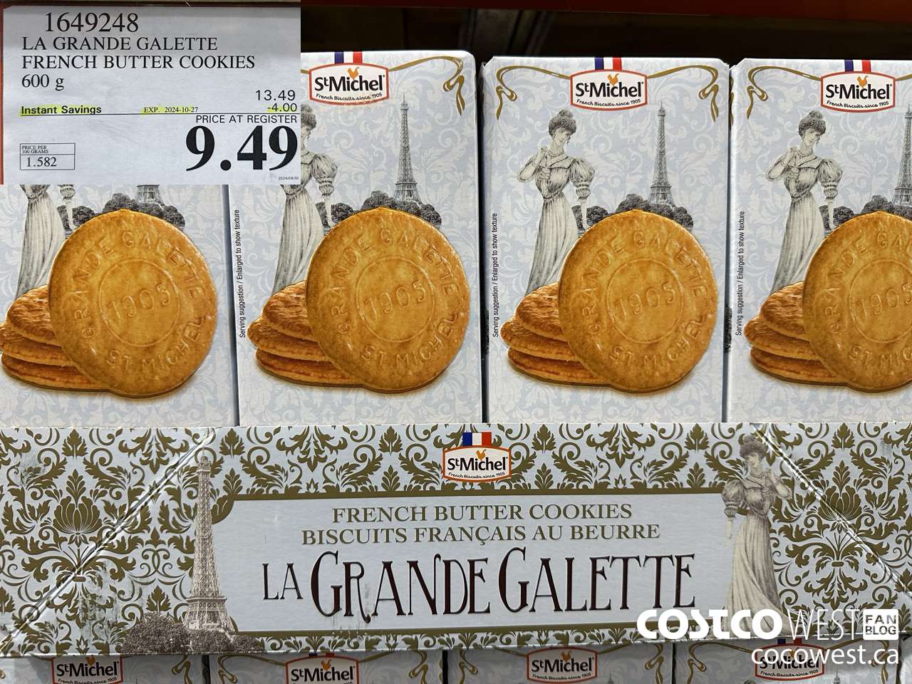 1649248 LA GRANDE GALETTE FRENCH BUTTER COOKIES 600G ($4.00 INSTANT SAVINGS EXPIRES ON 2024-10-27) $9.49