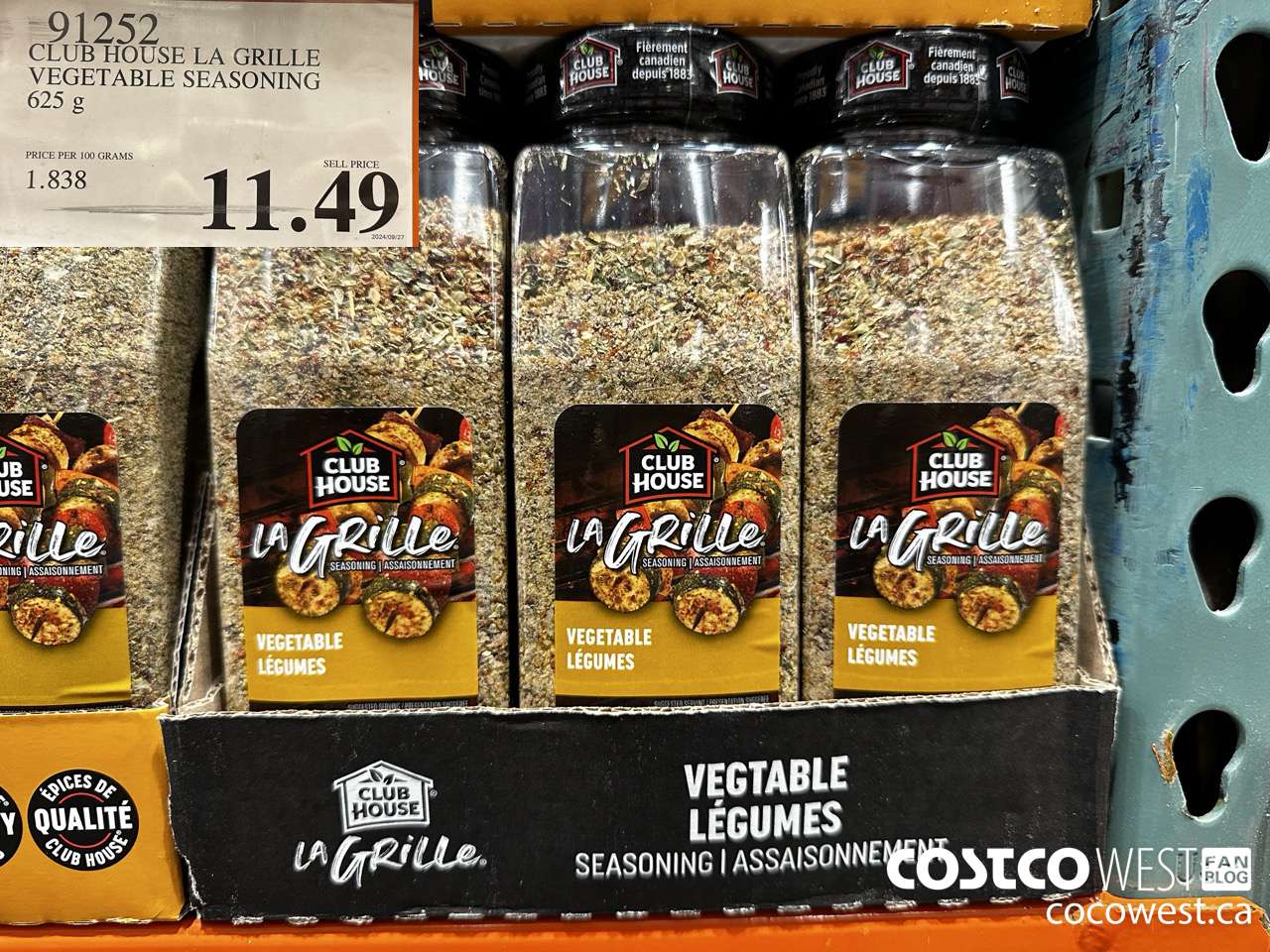 91252 LA GRILLE VEGETABLE SEASONING 625 G $11.49