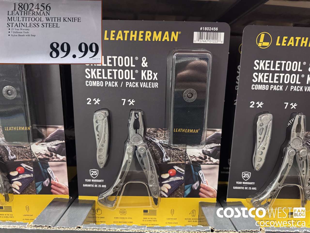 1802456 LEATHERMAN MULTITOOL WITH KNIFE $89.99