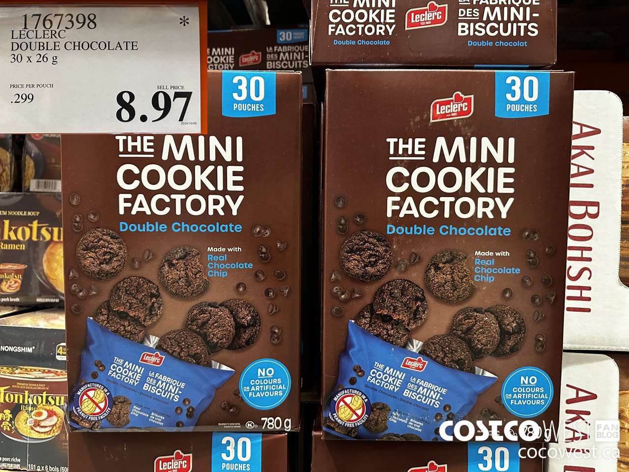 1767398 LECLERC DOUBLE CHOCOLATE 30 X 25G $8.97