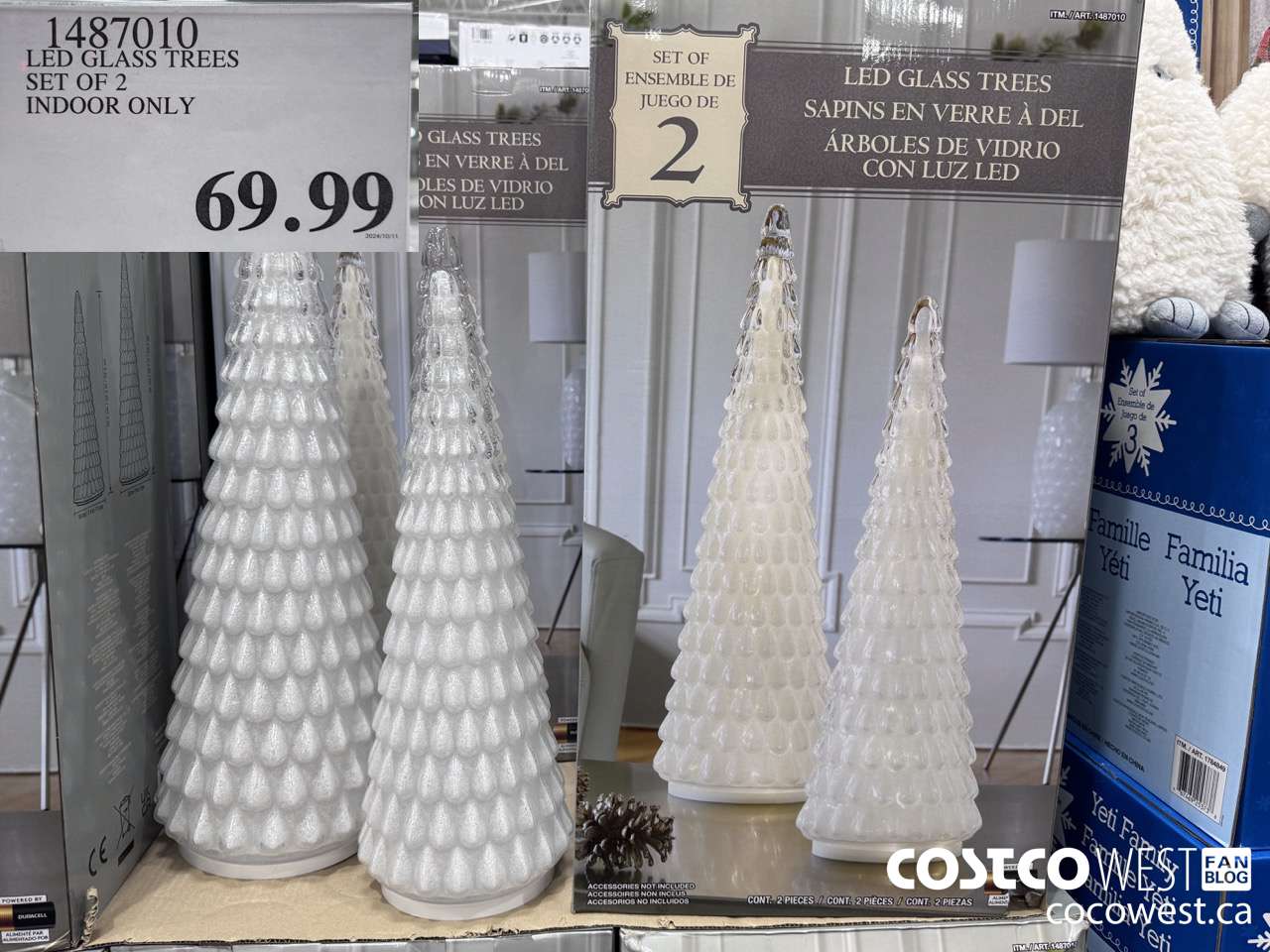 1487010 LED GLASS TREES SET OF 2 INDOOR ONLY $69.99