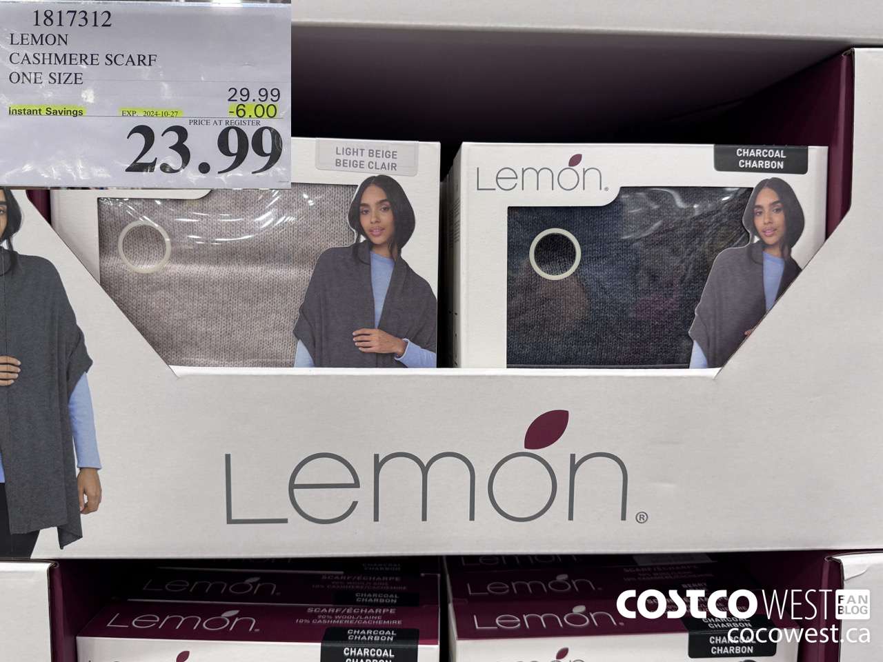 1817312 LEMON SCARF ONE SIZE ($6.00 INSTANT SAVINGS EXPIRES ON 2024-10-27) $23.99