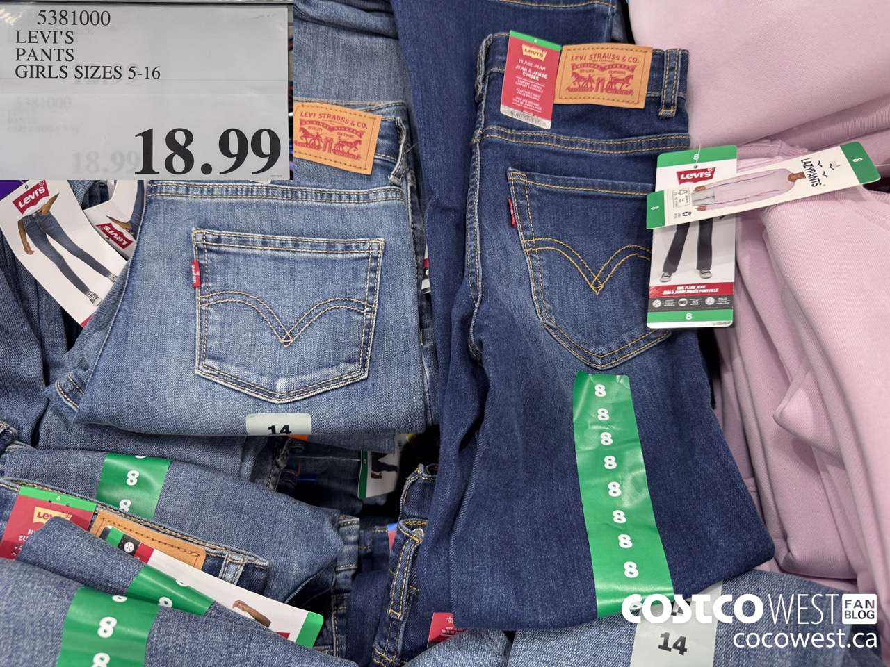 5381000 LEVI'S PANTS GIRLS SIZES 5-16 $18.99