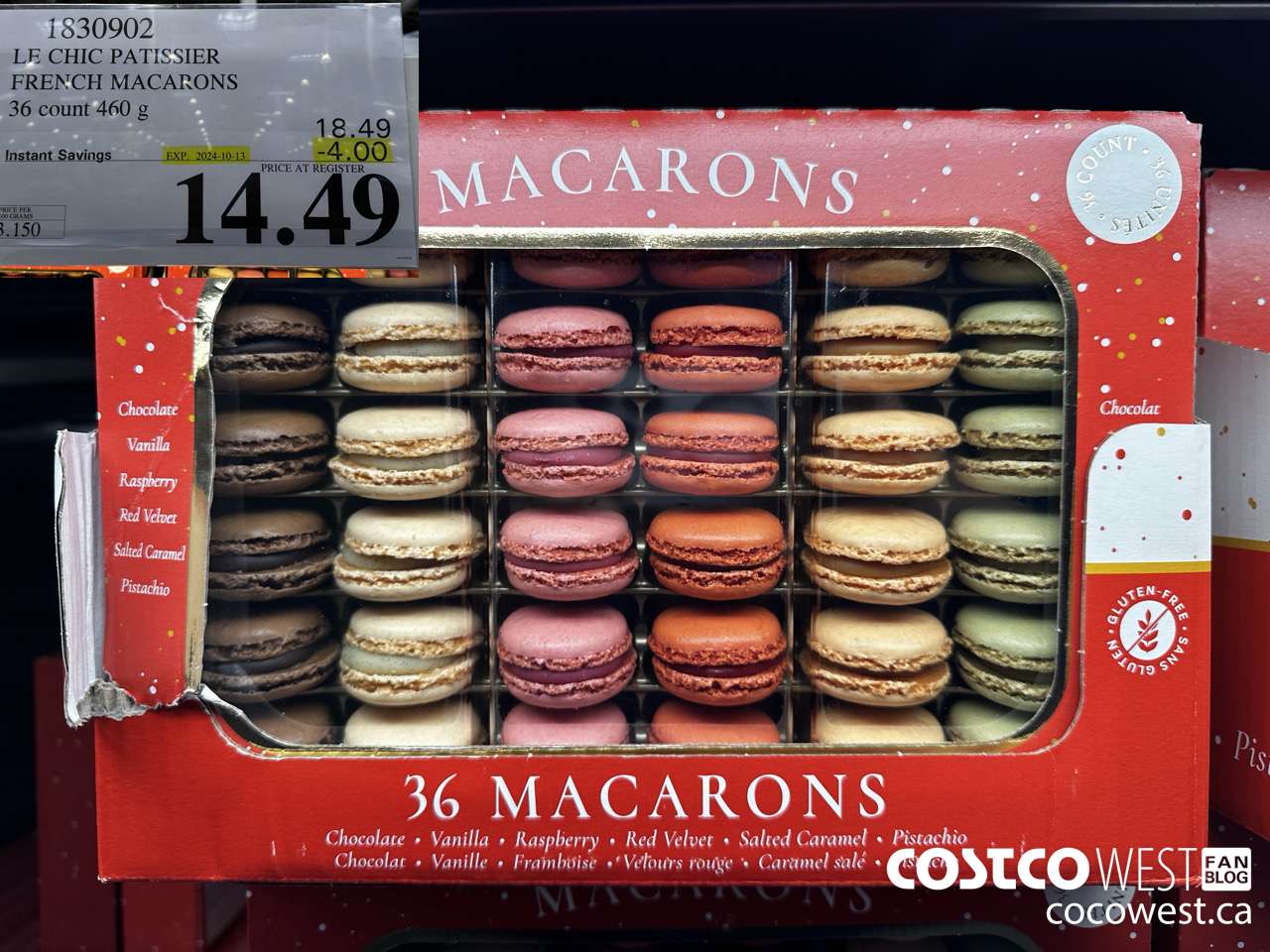 1830902 LE CHIC PATISSIER FRENCH MACARONS 36 COUNT 460G ($4.00 INSTANT SAVINGS EXPIRES ON 2024-10-13) $14.49