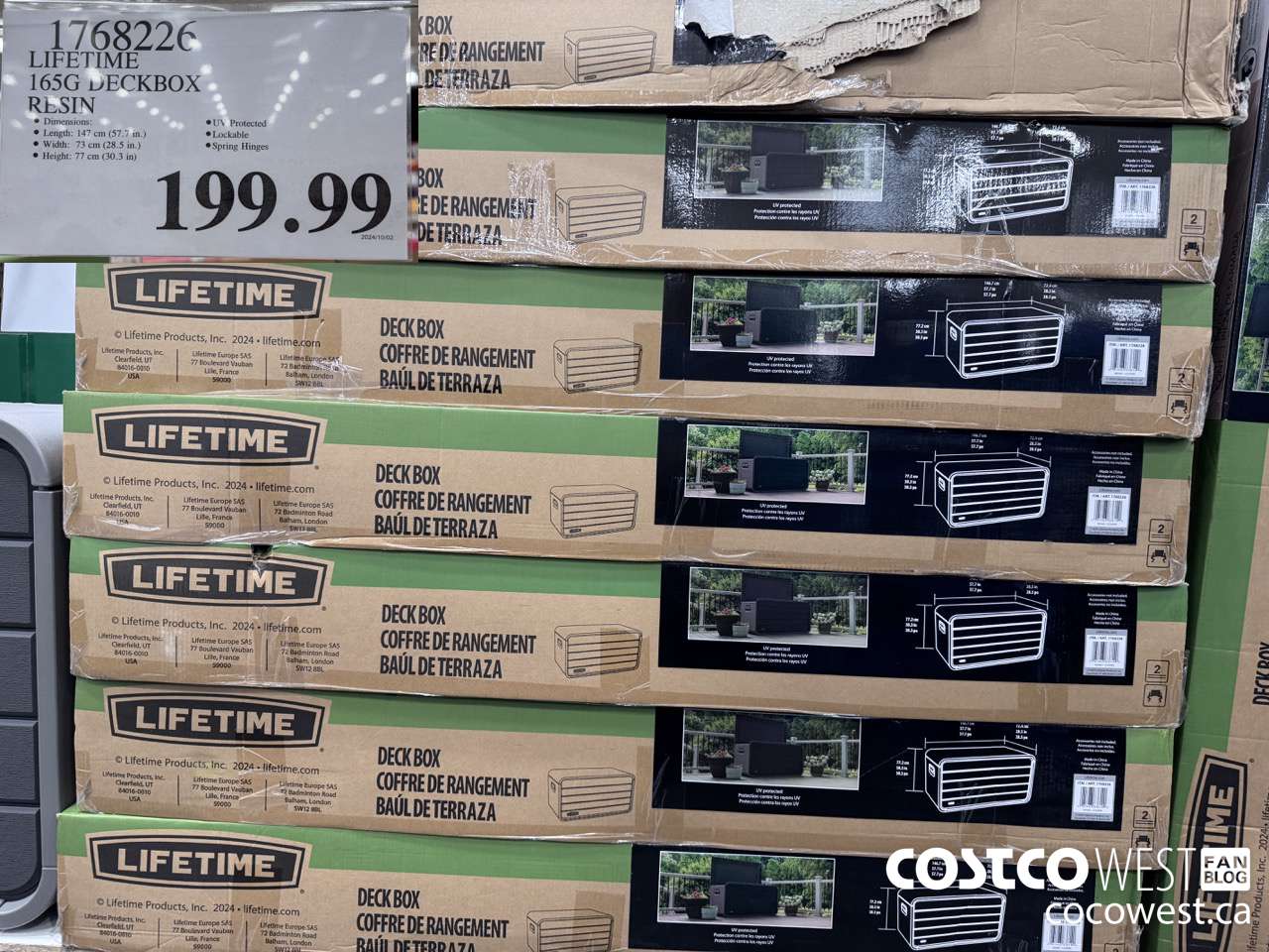 1768226 LIFETIME 165G DECKBOX RESIN $199.99