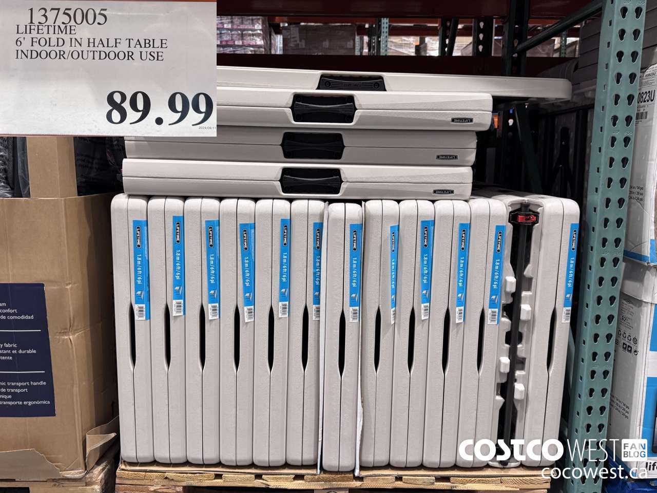 1375005 LIFETIME TABLE 6' FOLD IN HALF TABLE INDOOR/OUTDOOR USE $89.99