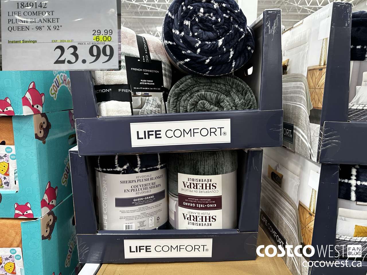 1849142 LIFE COMFORT PLUSH BLANKET QUEEN 98