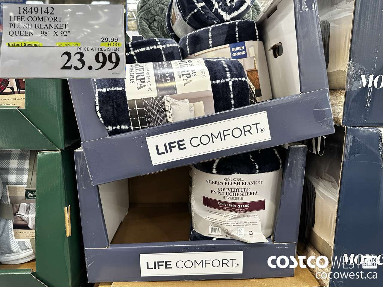 1849142 LIFE COMFORT PLUSH BLANKET QUEEN 98