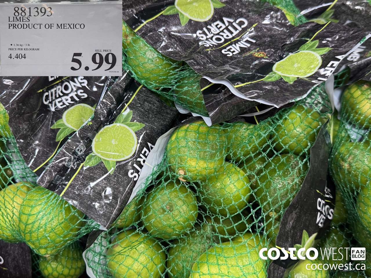 881393 LIMES PRODUCT OF MEXICO $5.99
