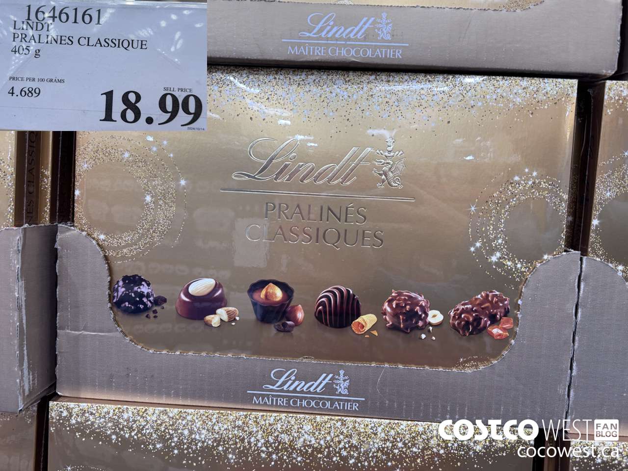 1646161 LINDT PRALINES CLASSIQUE 405G $18.99