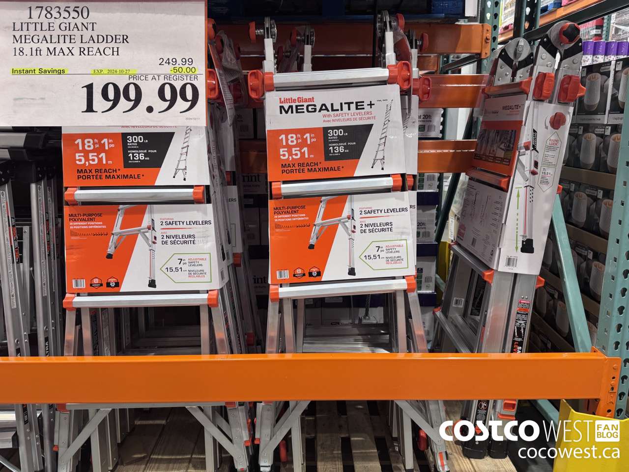 1783550 LITTLE GIANT MEGALITE LADDER ($50.00 INSTANT SAVINGS EXPIRES ON 2024-10-27) $199.99