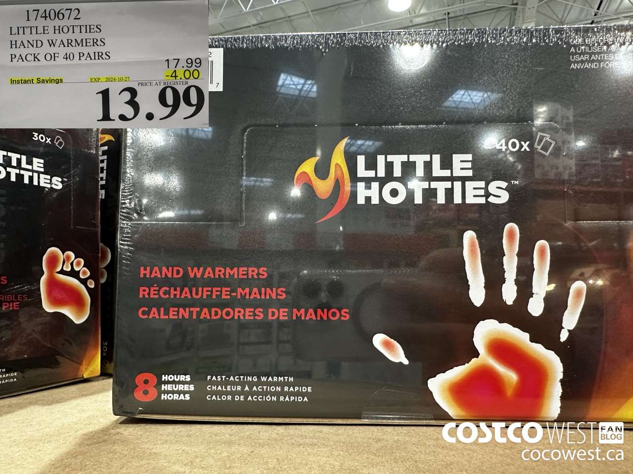 1740672 LITTLE HOTTIES HAND WARMERS PACK OF 40 PAIRS ($4.00 INSTANT SAVINGS EXPIRES ON 2024-10-27) $13.99