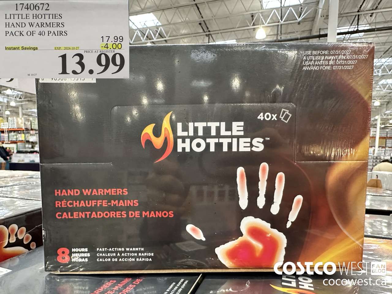 1740672 LITTLE HOTTIES HAND WARMERS PACK OF 40 PAIRS ($4.00 INSTANT SAVINGS EXPIRES ON 2024-10-27) $13.99