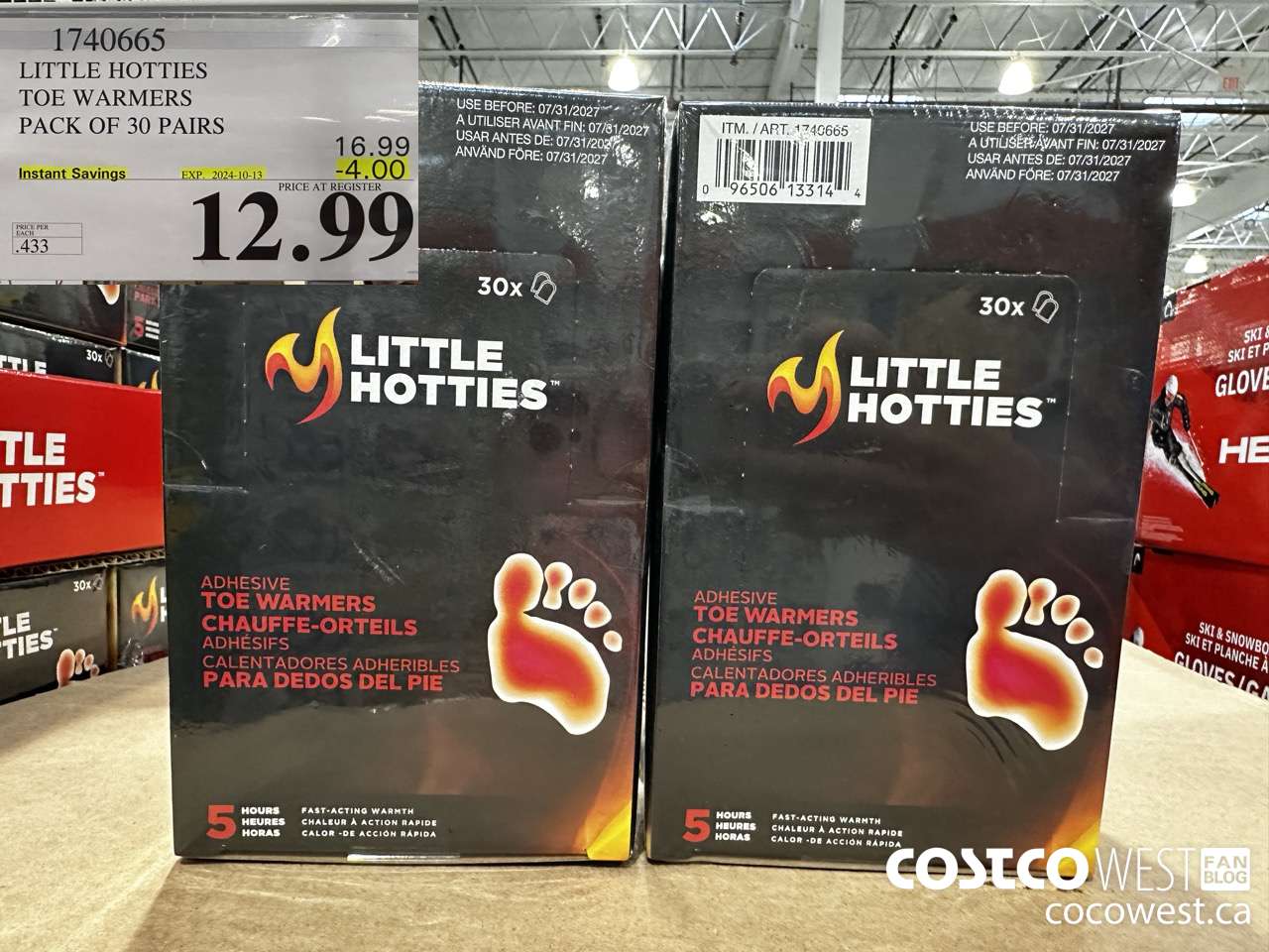 1740665 LITTLE HOTTIES TOE WARMERS PACK OF 30 PAIRS ($4.00 INSTANT SAVINGS EXPIRES ON 2024-10-13) $12.99