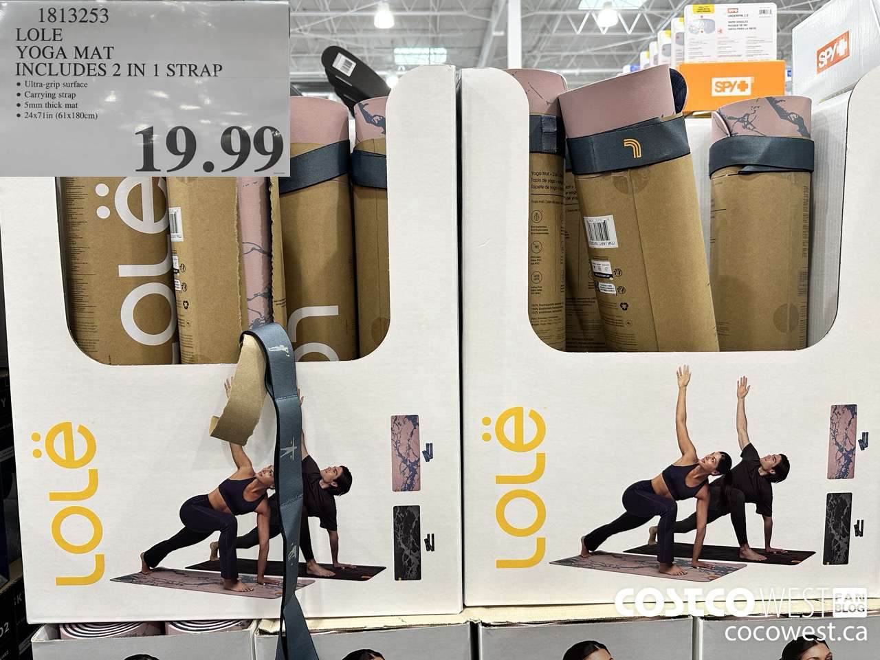 1813253 LOLE YOGA MAT INCLUDES 2 IN 1 STRAP $19.99