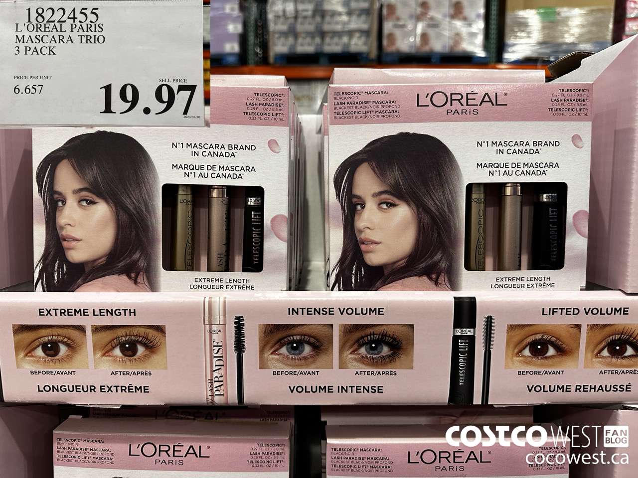 1822455 L'OREAL PARIS MASCARA TRIO 3 PACK $19.97