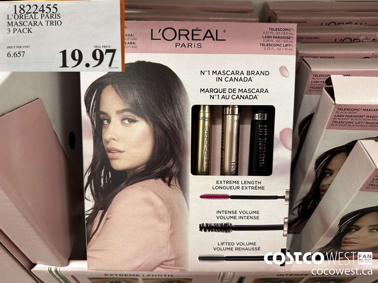 1822455 L'OREAL PARIS MASCARA TRIO 3 PACK $19.97