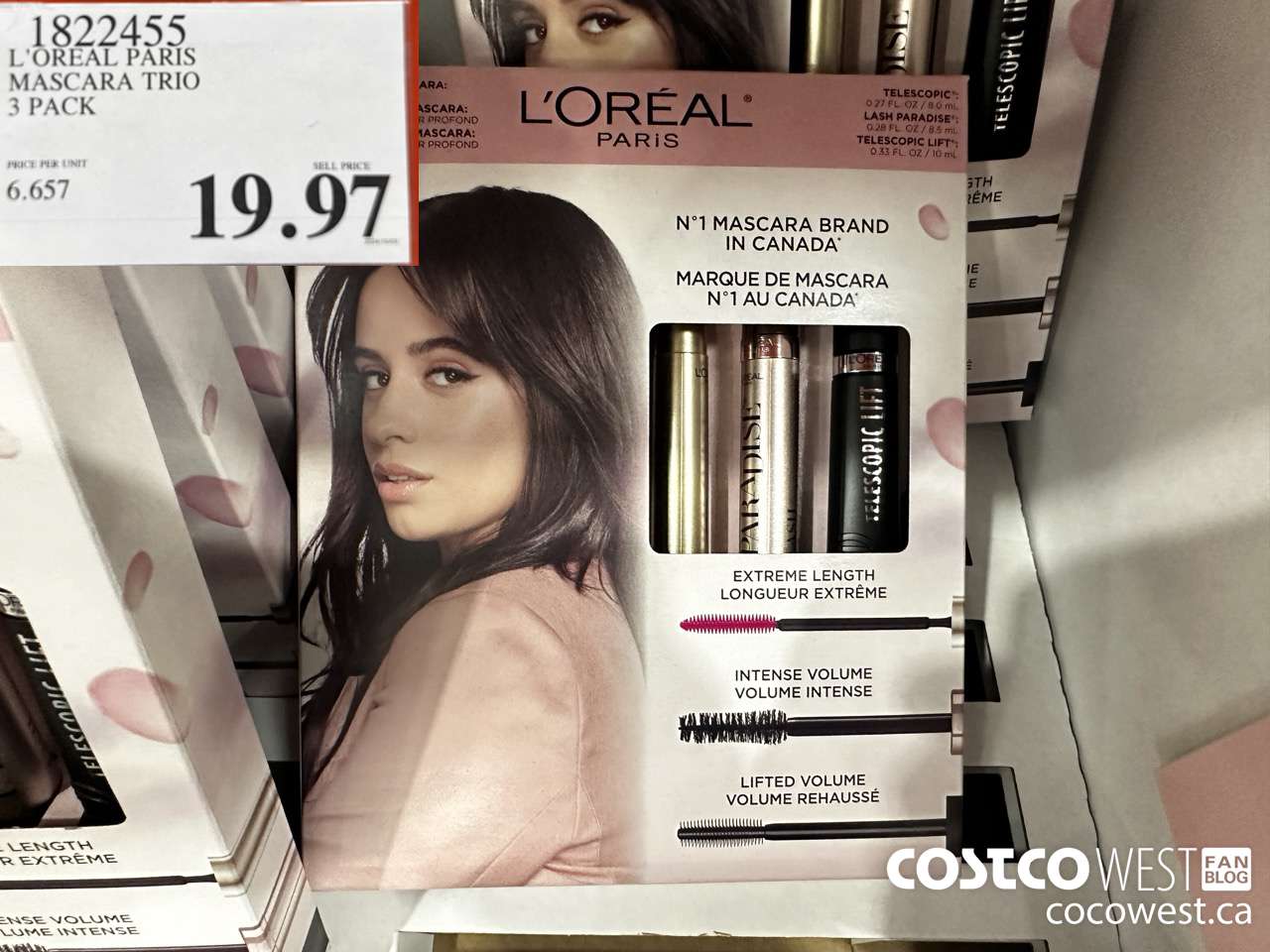 1822455 L'OREAL PARIS MASCARA TRIO 3 PACK $19.97