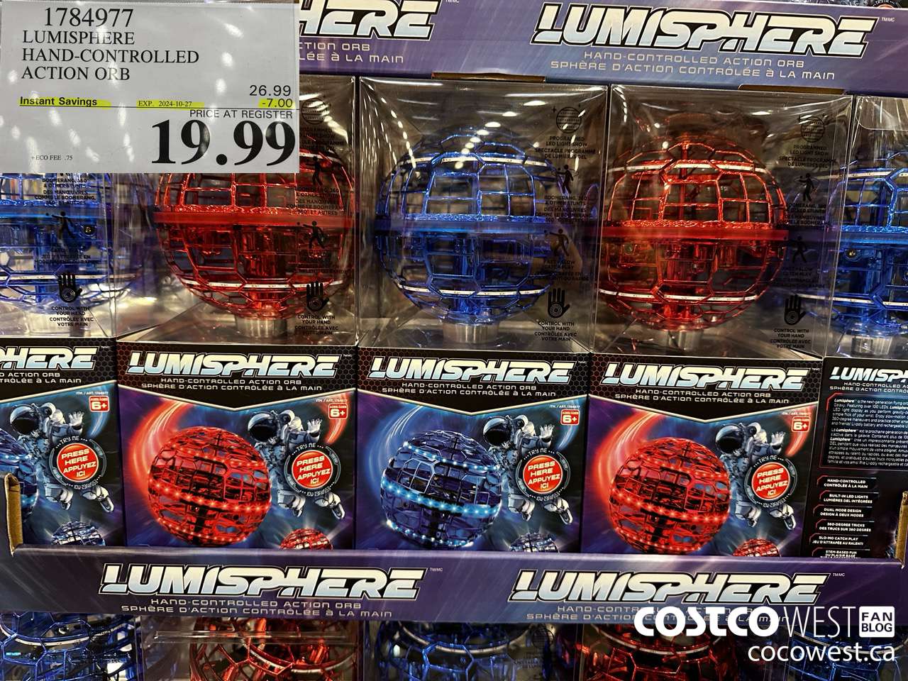 1784977 LUMISPHERE HAND-COBTROLLED ACTION ORB ($7.00 INSTANT SAVINGS EXPIRES ON 2024-10-27) $19.99