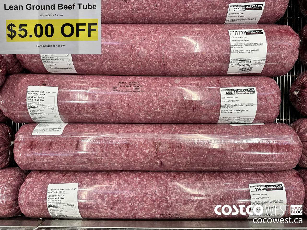 26306 Lean Ground Beef Tube ($5.00 INSTANT SAVINGS)