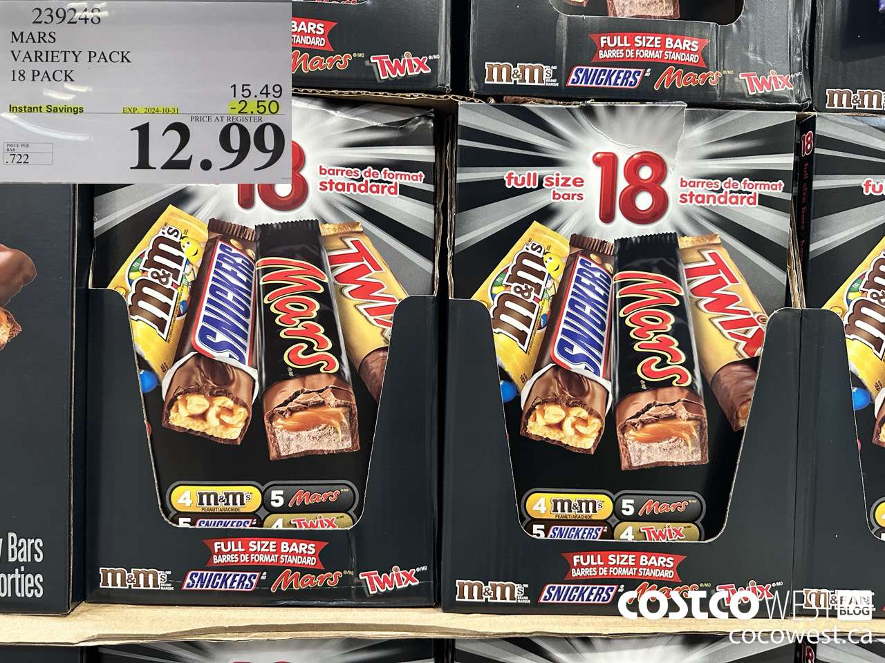 239248 MARS VARIETY PACK 18 PACK ($2.50 INSTANT SAVINGS EXPIRES ON 2024-10-31) $12.99