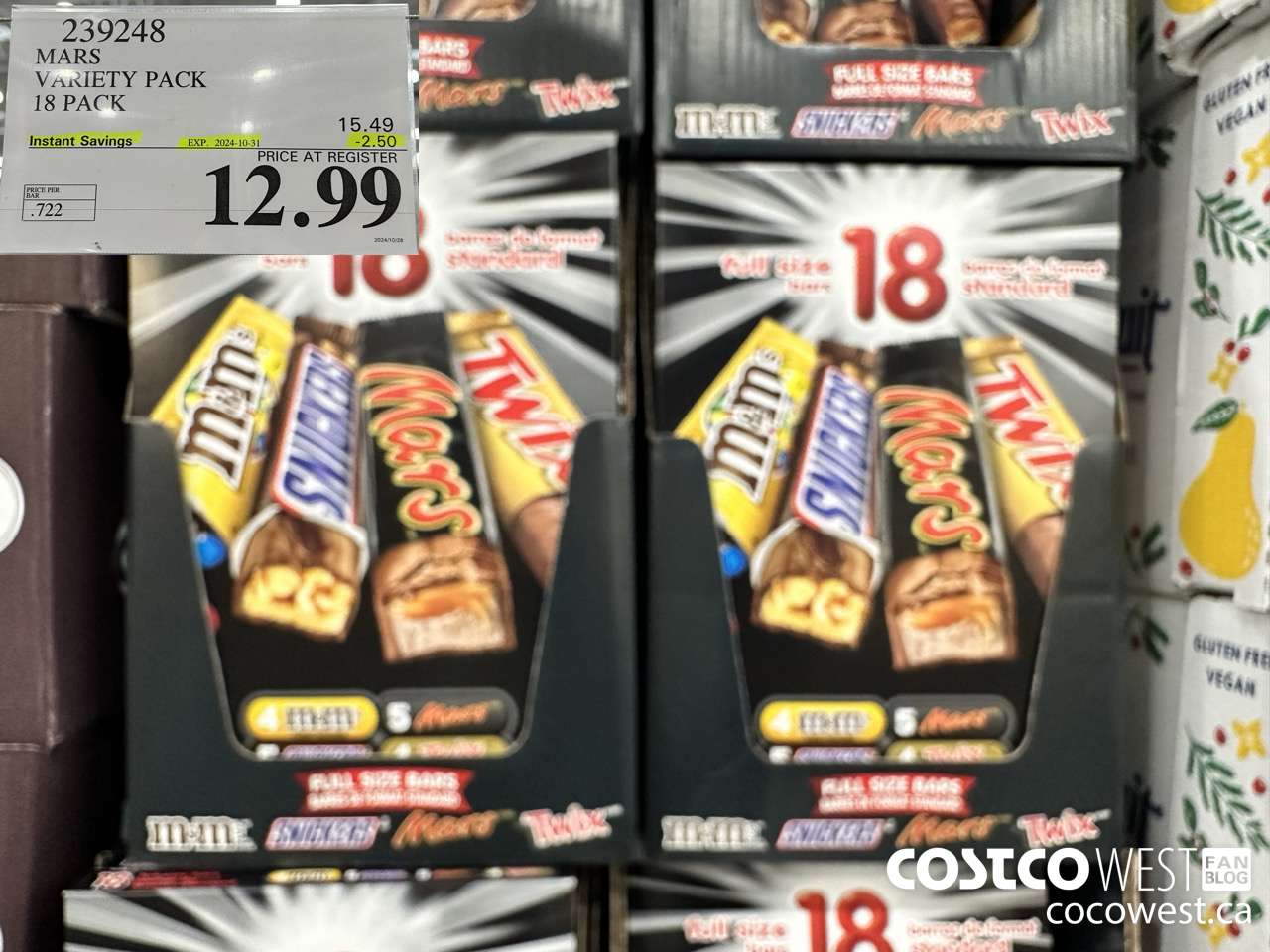 239248 MARS VARIETY PACK 18 PACK ($2.50 INSTANT SAVINGS EXPIRES ON 2024-10-31) $12.99
