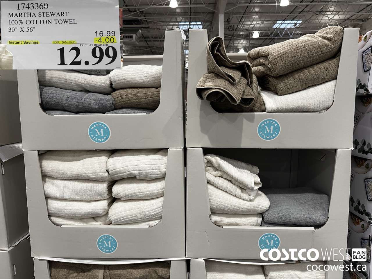 1743360 MARTHA STEWART 100% COTTON TOWEL 30