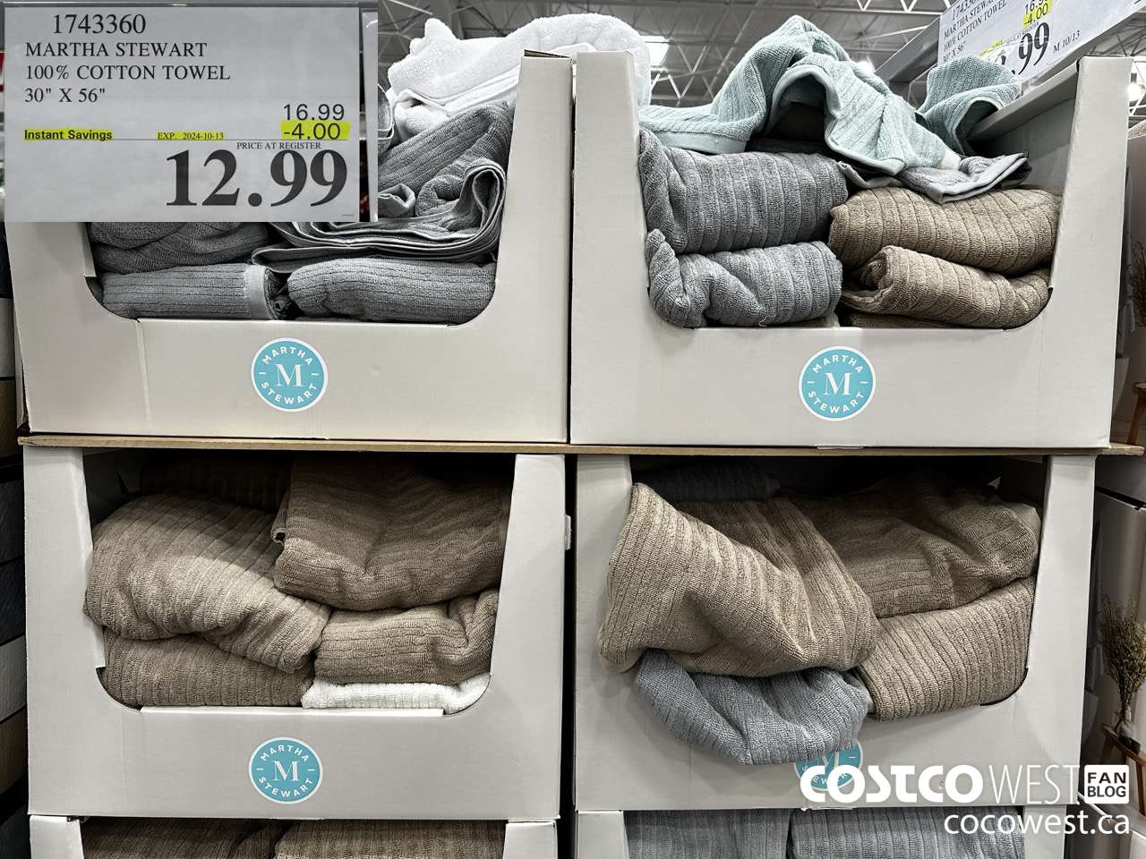 1743360 MARTHA STEWART 100% COTTON TOWEL 30