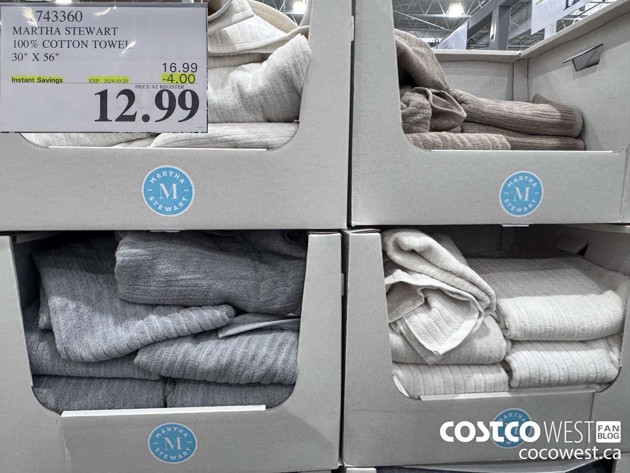 1743360 MARTHA STEWART 100% COTTON TOWEL 30