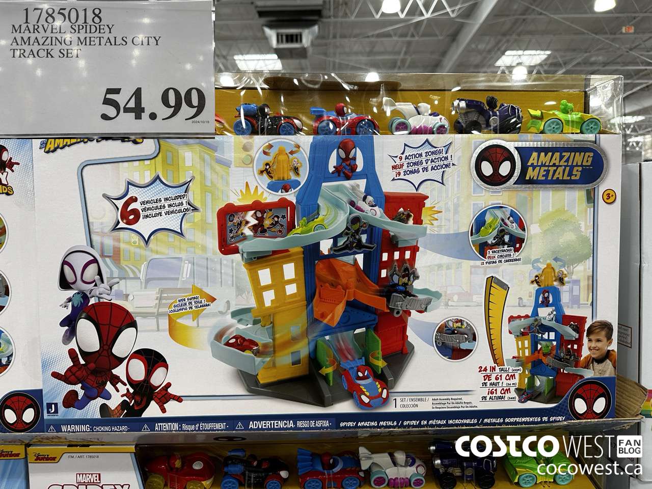 1785018 MARVEL SPIDEY AMAZING METALS CITY TRACK SET $54.99