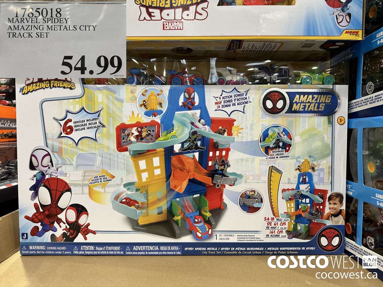 1785018 MARVEL SPIDEY AMAZING METALS CITY TRACK SET $54.99